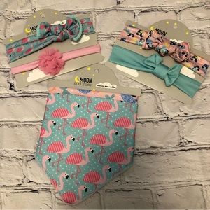Bibs and bow set NWT
